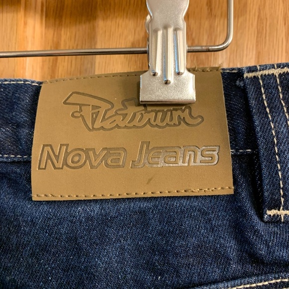 Vintage 90’s Platinum Nova Jeans 36X31 Blue Denim Drawstring Ankle Hip Hop Pants - Picture 6 of 10